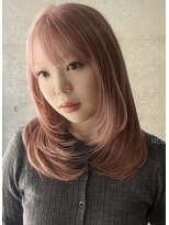 ナループロア ルームー(Nalu pu loa ROOMOO)&nbsp;ブロンドに戻る！ハイトーンピンクカラー/ブリーチ/韓国レイヤー