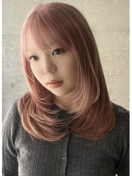 ナループロア ルームー(Nalu pu loa ROOMOO) ブロンドに戻る！ハイトーンピンクカラー/ブリーチ/韓国レイヤー