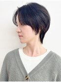 【morio松戸 石山】大人黒髪ショートレイヤーハンサムショート