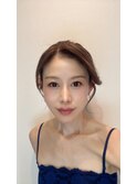黄金比メイク&アップヘアアレンジ