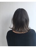 グレージュ グラデーション ボブ