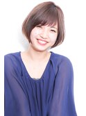 アシメショートエアリーショートグレージュナチュラルボブ