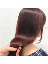 プライズ 表参道原宿店(prize)&nbsp;艶髪韓国ヘアワインレッドダブルカラーケアブリーチ