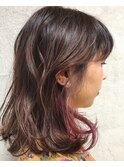インナーカラー カシスレッド