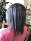 ハイライト×シルバーアッシュ/30代40代50代