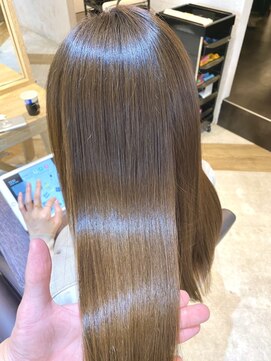 ジーナ 西荻窪(Zina) 小顔セミウェットウェーブピンクベージュハイライトカラー