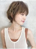 大人のふわくしゅショートパーマ☆マロンベージュ