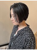 髪質改善20代30代40代大人可愛いハイライト丸みショートボブ