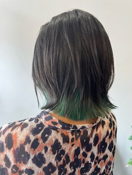 バフ(buff) モスグリーンインナーカラー