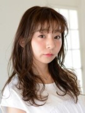 アース 川崎店(HAIR&MAKE EARTH) シースルーバングが大人可愛い、ライトウエットウエーブ