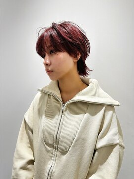 ベンジー 中目黒店(benji) ハイトーン/ピンクベージュ/ブリーチカラー/暖色カラー/ウルフ