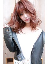 オーバーヘアー 所沢店(over hair)&nbsp;【over hair】 ピンクベージュ×ミディアムスタイル