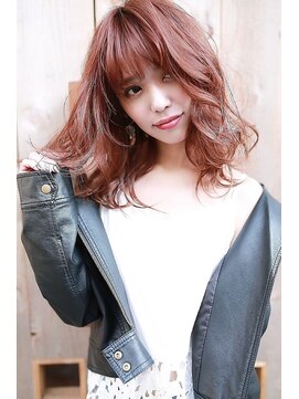 オーバーヘアー 所沢店(over hair) 【over hair】 ピンクベージュ×ミディアムスタイル