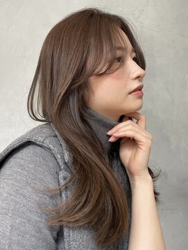 ノイ(noi) 顔周りレイヤーカットグレージュカラーくびれボブベージュカラー