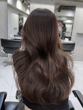 サイン 渋谷(SIGN) 韓国ヘアハッシュカットレイヤーカットグレージュブリーチ無し