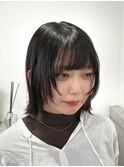 レイヤーカットボブ暗めオリーブベージュ【suiw】昭和町/天王寺