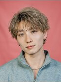 韓国マッシュセンターパートダウンパーマニュアンスパーマウルフ