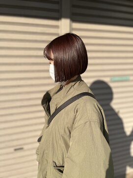 アトリエナガノ(atelier nagano) ショートボブ/ニュアンスカラー/ツヤ髪スタイル/ブルージュ