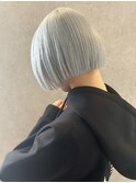 福井 大和田 ハイトーンボブ ペールブルー ダブルブリーチ