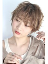 ベルヘアーデザイン 堺東(Belle hair Design)&nbsp;ショートヘア韓国風ショートカットオリーブグレージュ堺東海外風