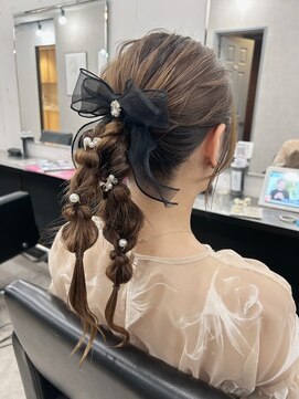 プライズ 所沢プロぺ通り店(prize) 結婚式ヘア タイトローポニーアレンジ お呼ばれヘア 所沢