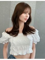 レーヴバイロンド 仙台(Reve by Lond)&nbsp;大人ガーリー髪質改善ミディアムレイヤーカット前髪シースルー