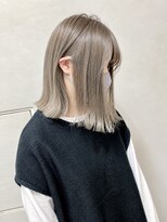 ヌフ(neuf)&nbsp;ミルクティーグレージュ×切りっぱなし外ハネボブ