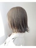 LEMO 切りっぱなしボブ グレージュ 透明感カラー