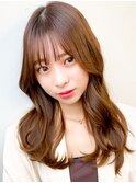 20代30代40代◎大人かわいい韓国レイヤー/斜め前髪