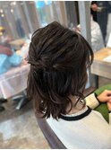 ハーフアップヘアーセット 2022/11/05