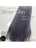 シルバーグレー×髪質改善/外国人風カラー/艶感