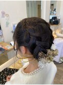 編み込みヘアセット☆