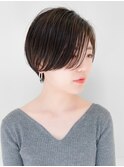 30代40代50代耳かけショート前髪なしハンサムショートカット