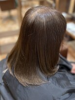 アイニ 河内小阪店(aini)&nbsp;白髪ぼかしカラー白髪ぼかしハイライト大人ショート30、40、50代