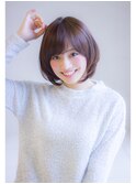 【寺尾拓巳】大人かわいいグレージュ透明感ひし形ボブ
