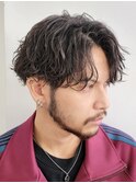福岡天神シャドウパーマセンターパートツイストスパイラルパーマ