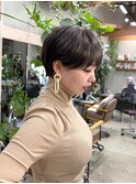 暗髪ショート/ショートヘア/まるみショート/大人ショート