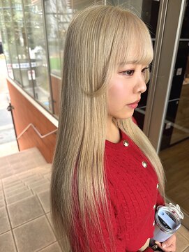 ダブル(W) ブリーチカラーハイトーンベージュ