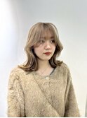 韓国スタイル/透明感カラー/ミディアムレイヤー