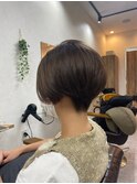 絶壁解消/30代40代50代/大人ショートボブ/アースカラー
