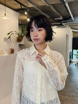 ヒュージ 三軒茶屋(huge)&nbsp;ショートボブ/ニュアンスパーマ/顔周りカット/20代30代