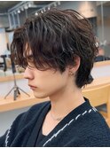 ツイストスパイラルシャドウパーマサーフカールフェザーパーマ