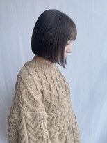 クレーデヘアーズ 相田店(Crede hair's) #洗練されたライン。艶めく暗髪の切りっぱなしボブ