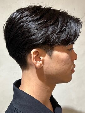 ニコ トウキョウ ヨコハマ(nico) メンズセンターパートウルフセンターパートニュアンスパーマ襟足