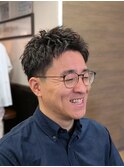 ツーブロックショートカルマヘアスリックバックジェットフェード