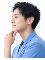 ロア(Roa.)&nbsp;ビジネスショートフェザーパーマアップバングメンズ