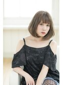 抜け感　ボブ　ハイライト　