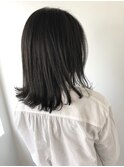 ダークグレージュ×外ハネロブ