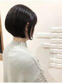 丸みショート×ダークアッシュ