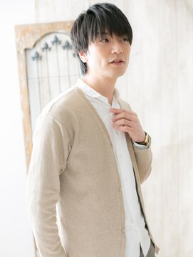 メンズヘア ビーセカンド 草加店(MENS HAIR B-2) 黒髪マッシュウルフで爽やかさUP!束感ヘアJ